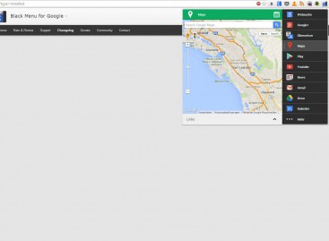 Chrome Erweiterung “Black Menu for Google” fasst Google’s Dienste in einem Menü zusammen