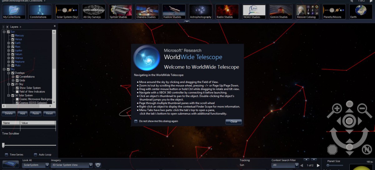 Microsoft WorldWide Telescope ist nun OpenSource